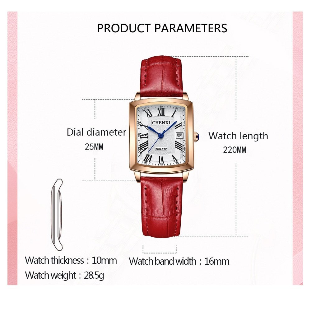 CHENXI Montre Quartz tanche pour femmes marque de luxe bracelet en cuir tendance 1 CHENXI Montre Quartz tanche pour femmes marque de luxe bracelet en cuir tendance 1