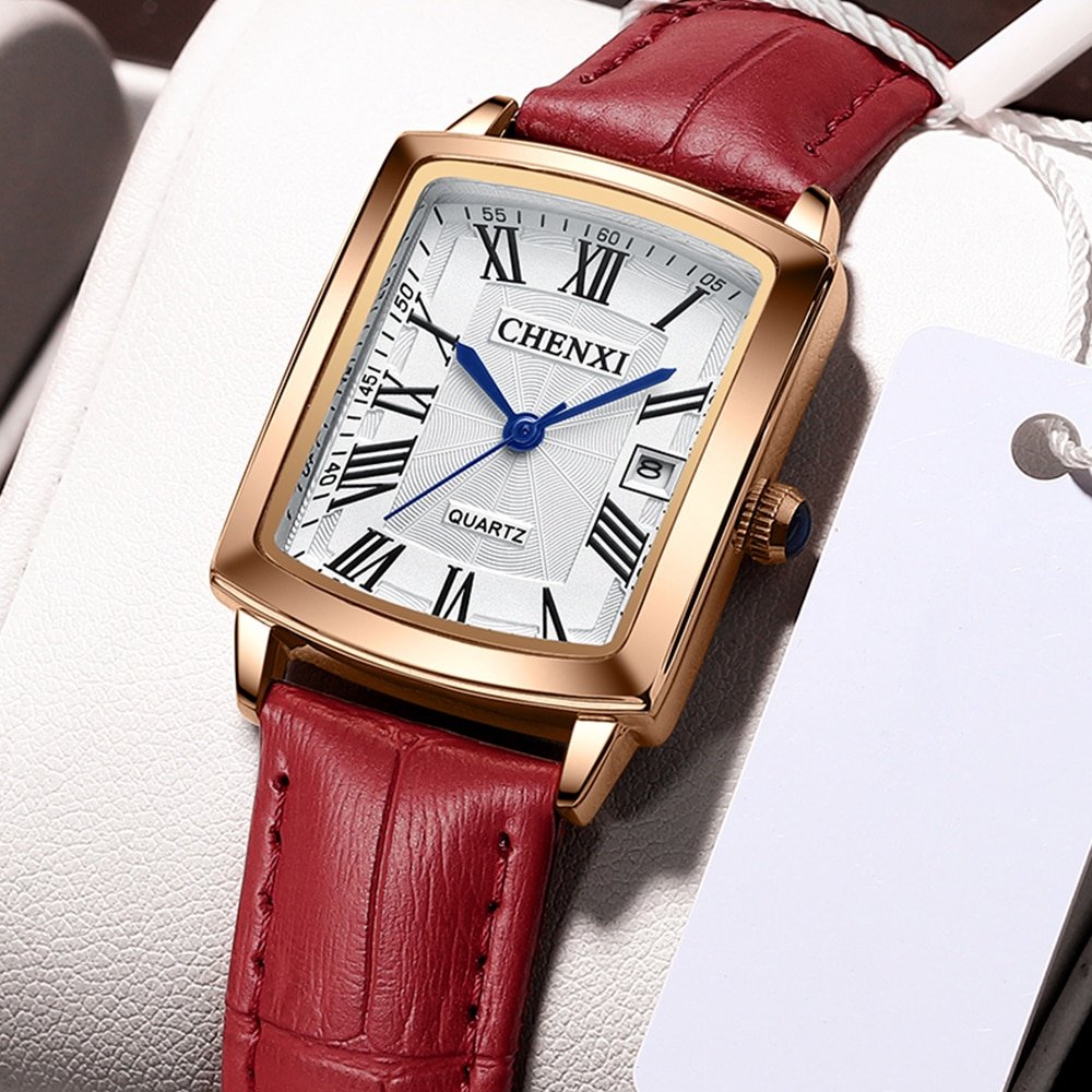 CHENXI Montre Quartz tanche pour femmes marque de luxe bracelet en cuir tendance 2 CHENXI Montre Quartz tanche pour femmes marque de luxe bracelet en cuir tendance 2