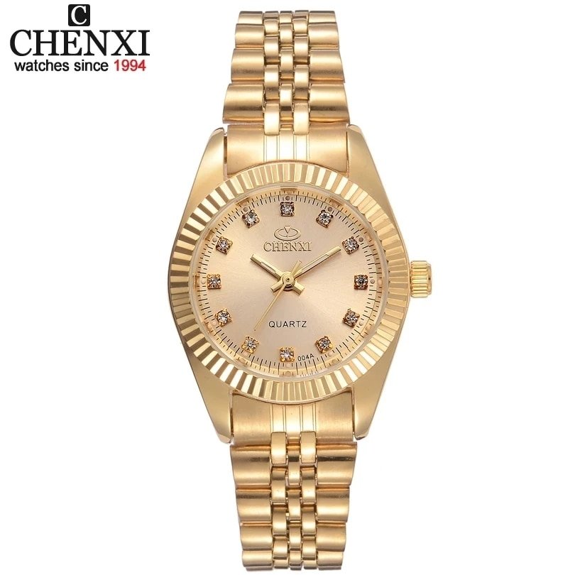 CHENXI Montre dor e quartz pour femme tanche marque haut de gamme pour dames accessoire luxueux CHENXI Montre dor e quartz pour femme tanche marque haut de gamme pour dames accessoire luxueux