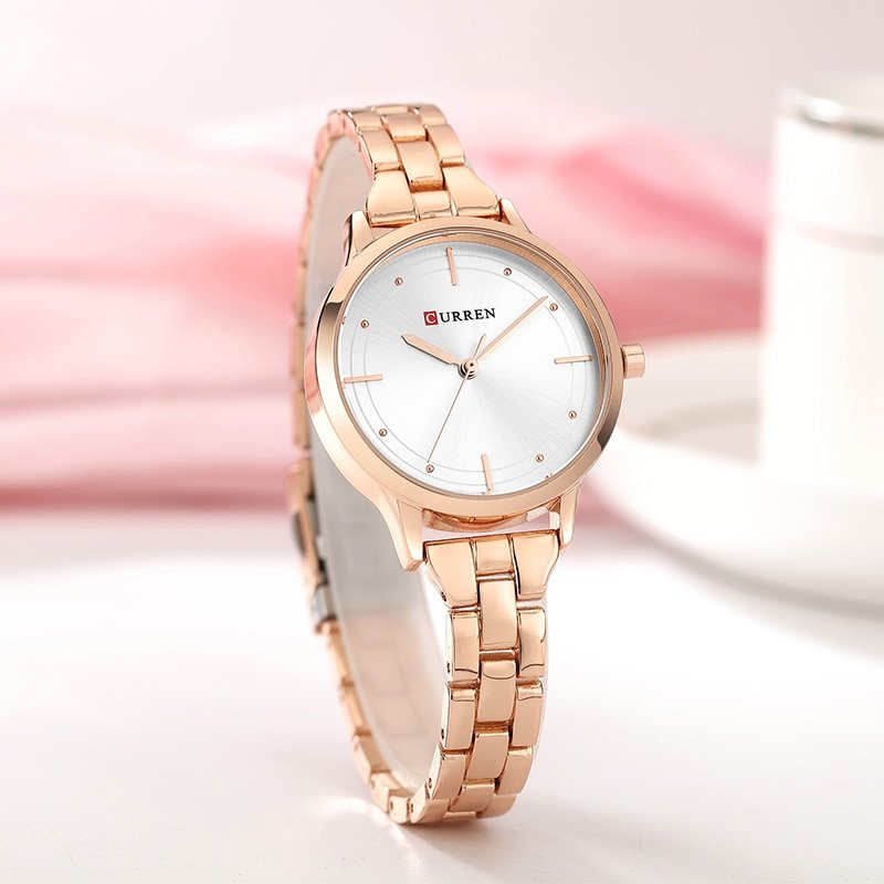 CURREN Montre bracelet Quartz pour femmes en acier inoxydable la mode 1