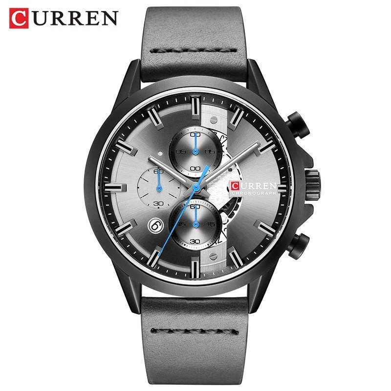 CURREN montre Quartz pour hommes marque de luxe chronographe mode militaire Sport tanche horloge analogique 1 CURREN montre Quartz pour hommes marque de luxe chronographe mode militaire Sport tanche horloge analogique 1