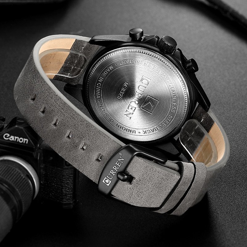 CURREN montre Quartz pour hommes marque de luxe chronographe mode militaire Sport tanche horloge analogique 5 CURREN montre Quartz pour hommes marque de luxe chronographe mode militaire Sport tanche horloge analogique 5