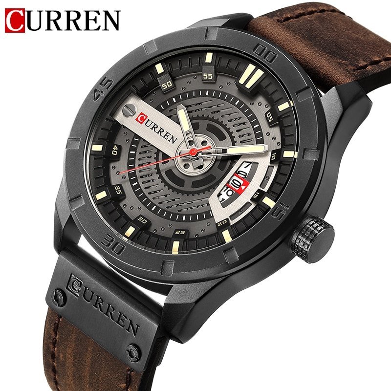 CURREN montre de sport militaire pour hommes marque de luxe analogique Quartz bracelet en cuir 8301 1 CURREN montre de sport militaire pour hommes marque de luxe analogique Quartz bracelet en cuir 8301 1