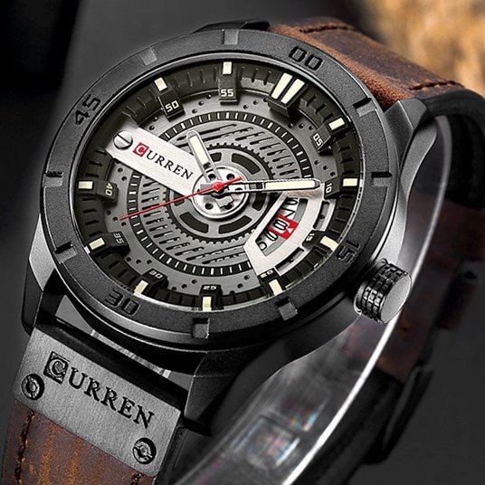 CURREN montre de sport militaire pour hommes marque de luxe analogique Quartz bracelet en cuir 8301