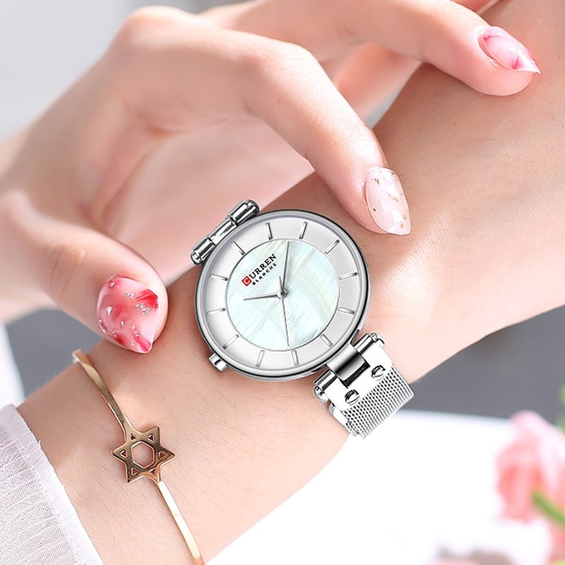 Curren montre bracelet Quartz pour femmes Top marque de luxe tanche la mode pour filles 3 Curren montre bracelet Quartz pour femmes Top marque de luxe tanche la mode pour filles 3