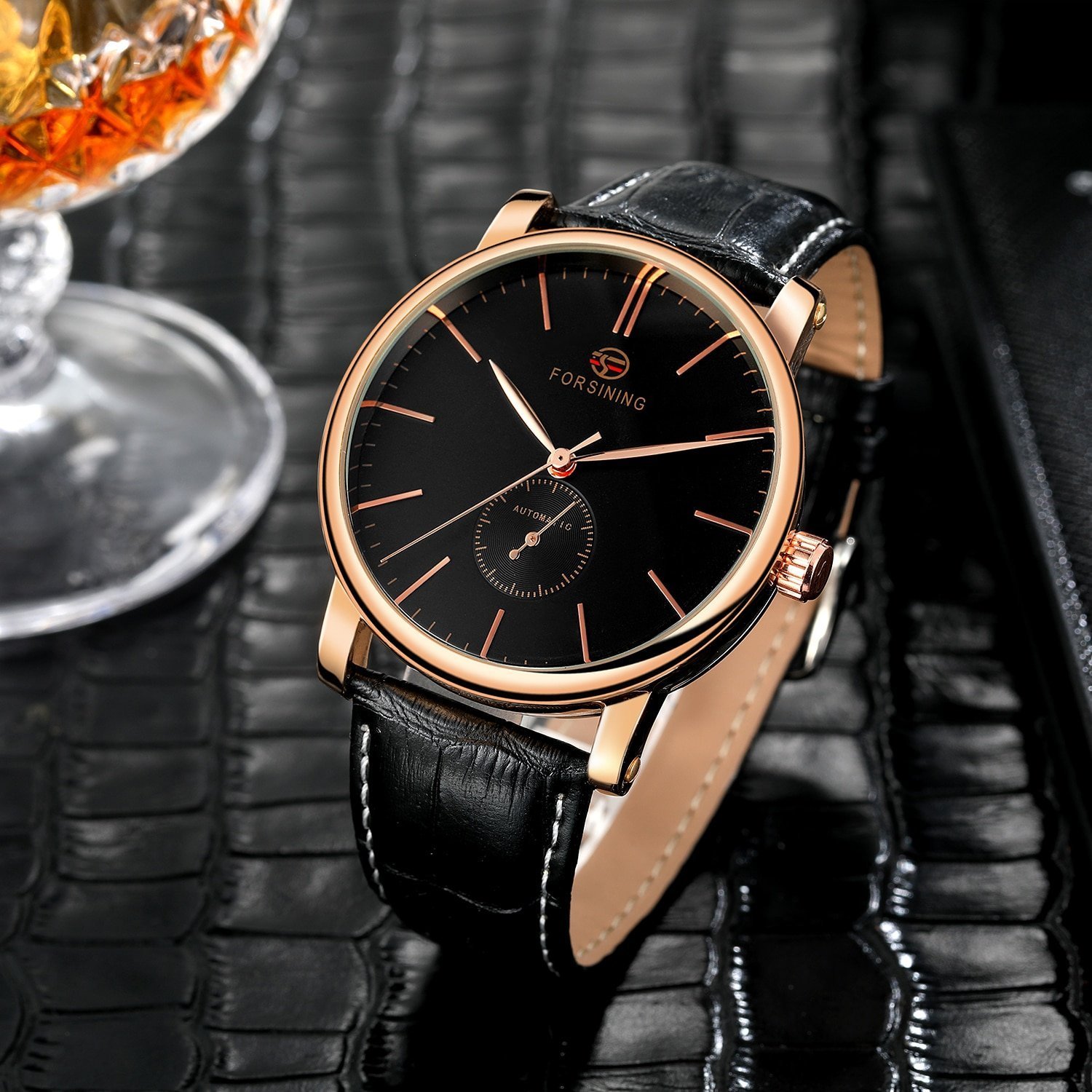 FORSINING montre automatique Simple pour hommes bracelet en cuir mode Business marque de luxe squelette m 1 FORSINING montre automatique Simple pour hommes bracelet en cuir mode Business marque de luxe squelette m 1