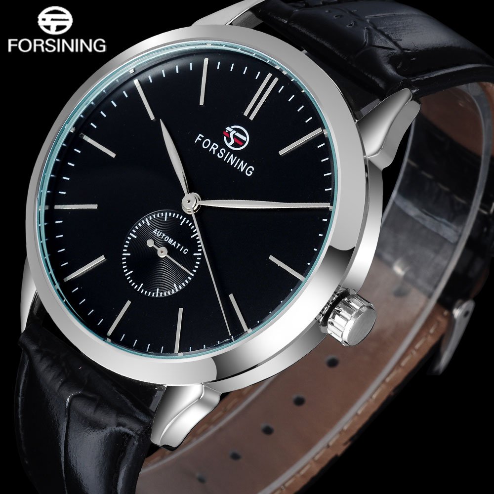 FORSINING montre bracelet m canique en cuir noir pour homme montre d contract e et cr 2 FORSINING montre bracelet m canique en cuir noir pour homme montre d contract e et cr 2