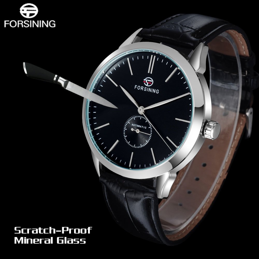 FORSINING montre bracelet m canique en cuir noir pour homme montre d contract e et cr 4 FORSINING montre bracelet m canique en cuir noir pour homme montre d contract e et cr 4