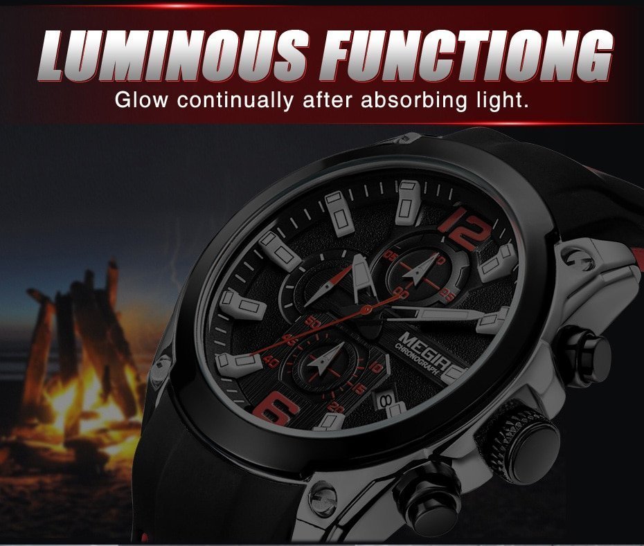 HTB1l99pUxnaK1RjSZFBq6AW7VXaV Montre Sport Homme MEGIR MG06 – Bracelet en Silicone Couleur Rouge Noir Silver