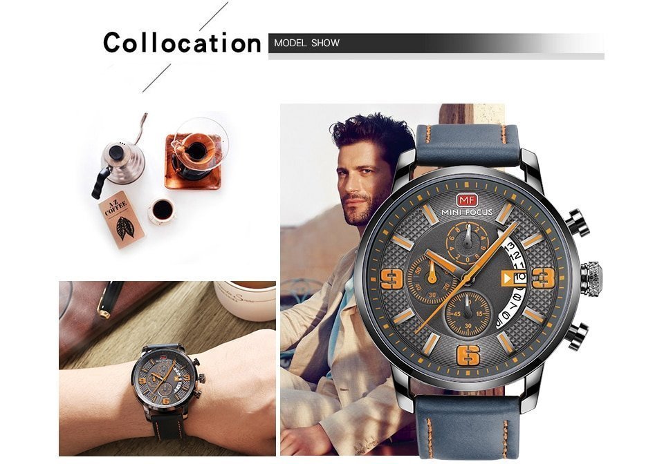 Montre MINI FOCUS MF09 – Montre Sport Décontracté pour Hommes