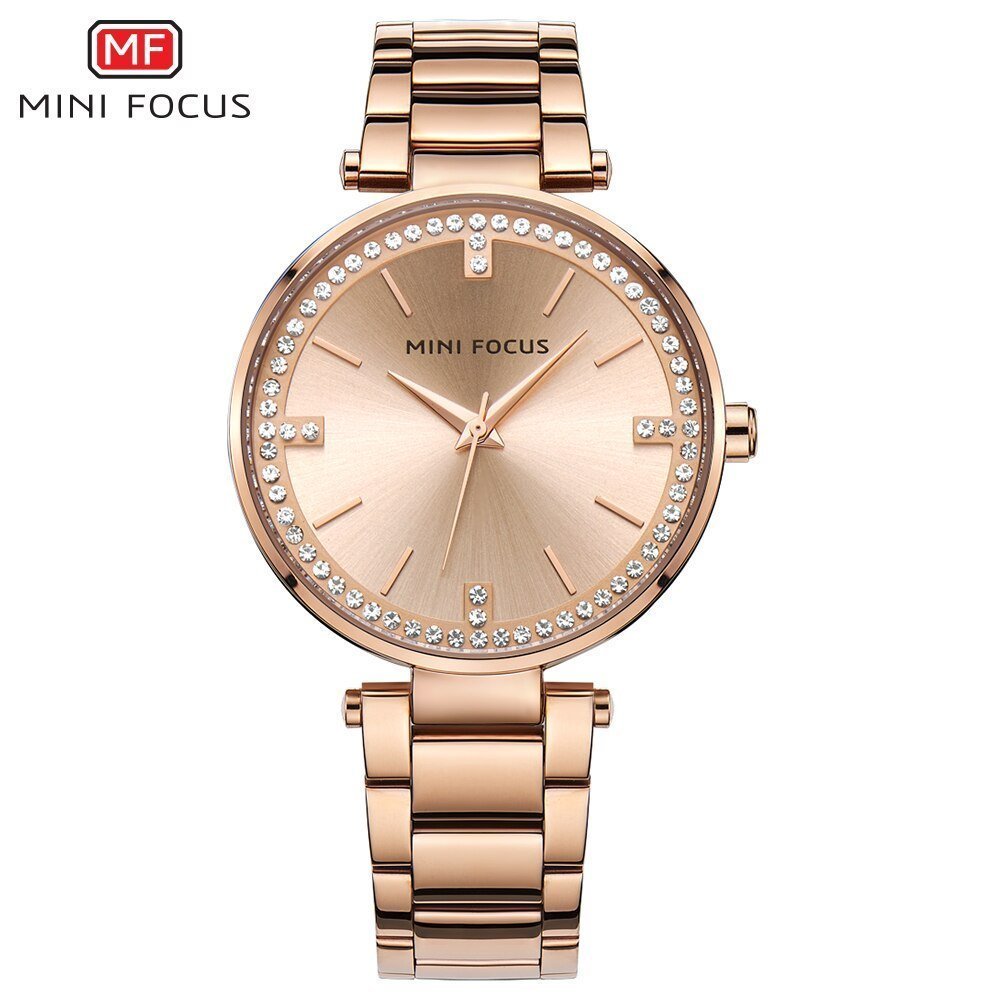 MINI FOCUS montre Quartz pour femmes tendance tanche bracelet en acier inoxydable or Rose 1 MINI FOCUS montre Quartz pour femmes tendance tanche bracelet en acier inoxydable or Rose 1