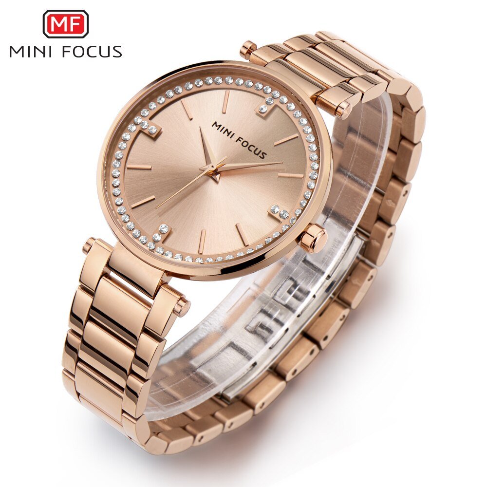 MINI FOCUS montre Quartz pour femmes tendance tanche bracelet en acier inoxydable or Rose 2 MINI FOCUS montre Quartz pour femmes tendance tanche bracelet en acier inoxydable or Rose 2