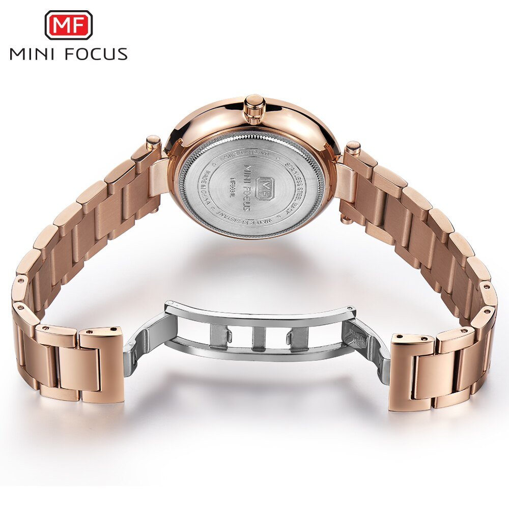 MINI FOCUS montre Quartz pour femmes tendance tanche bracelet en acier inoxydable or Rose 3 MINI FOCUS montre Quartz pour femmes tendance tanche bracelet en acier inoxydable or Rose 3