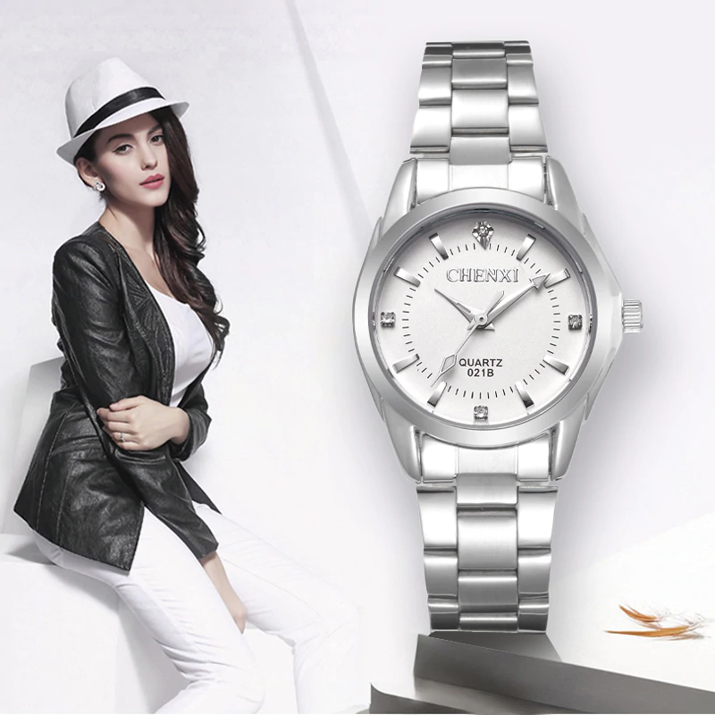 Montre Femme CHENXI CX04 Montre à Quartz Bracelet de luxe Strass 2