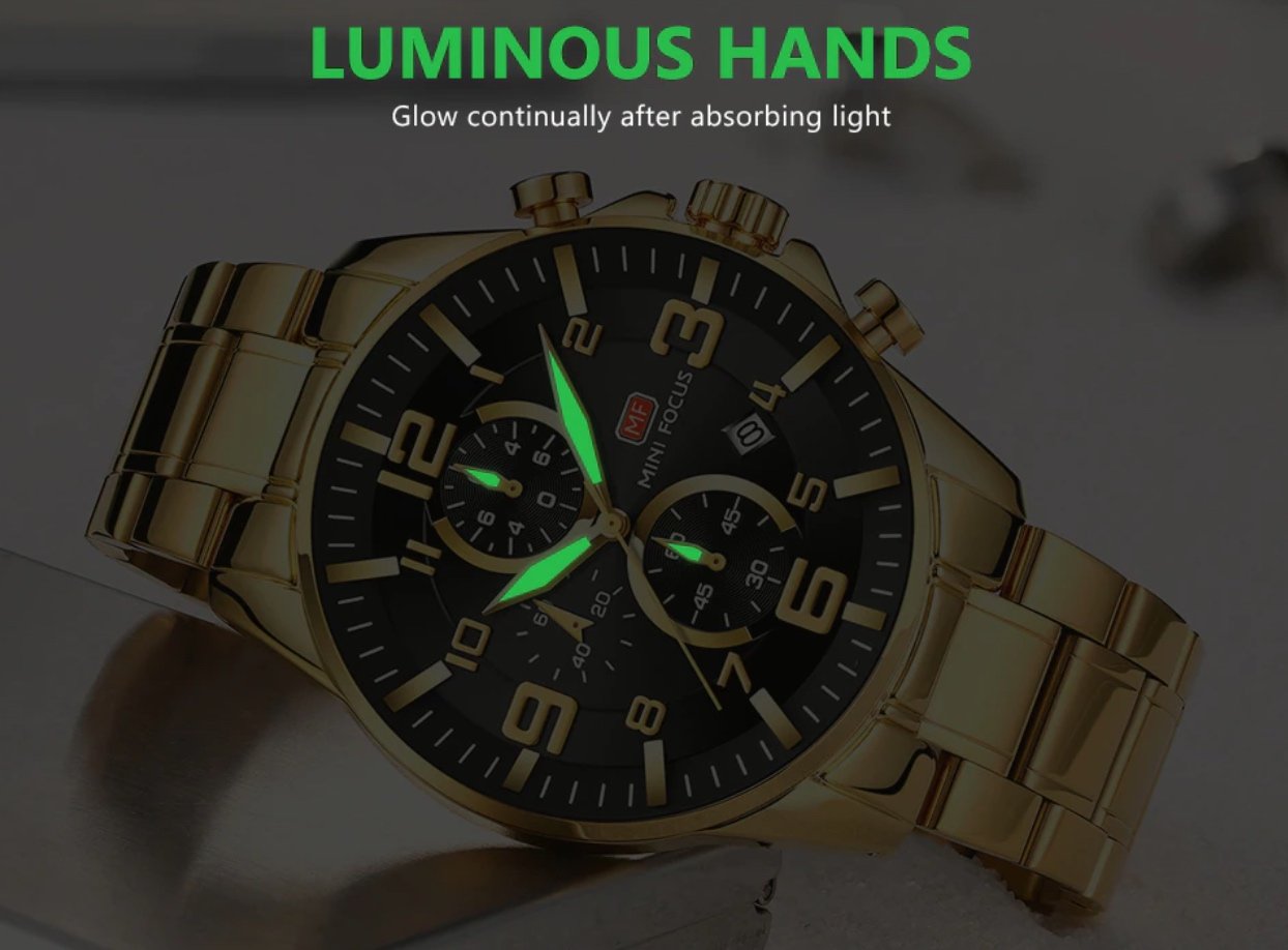 Montre Homme MINI FOCUS MF17 Bracelet en Acier Inoxydable Style Luxueux 4