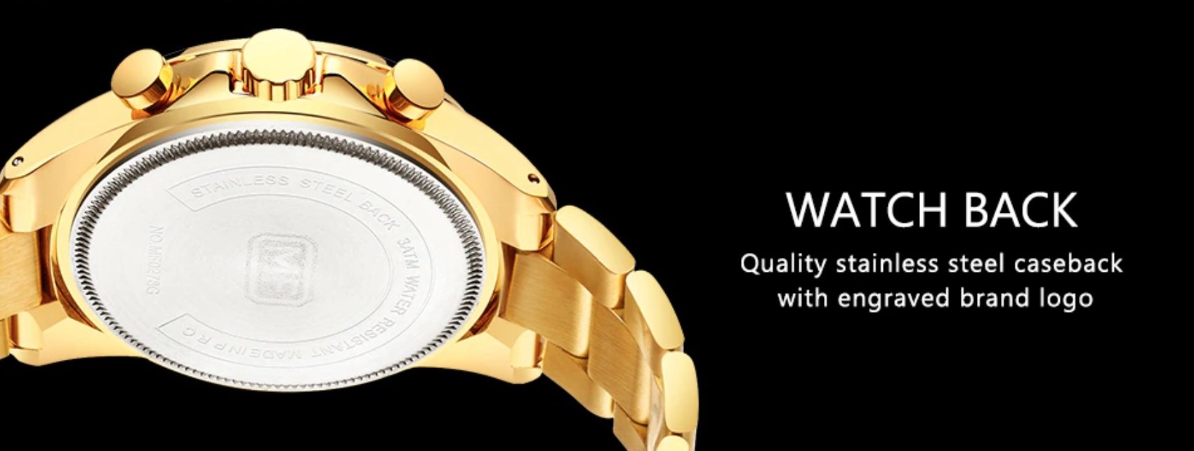 Montre Homme MINI FOCUS MF17 Bracelet en Acier Inoxydable Style Luxueux 5