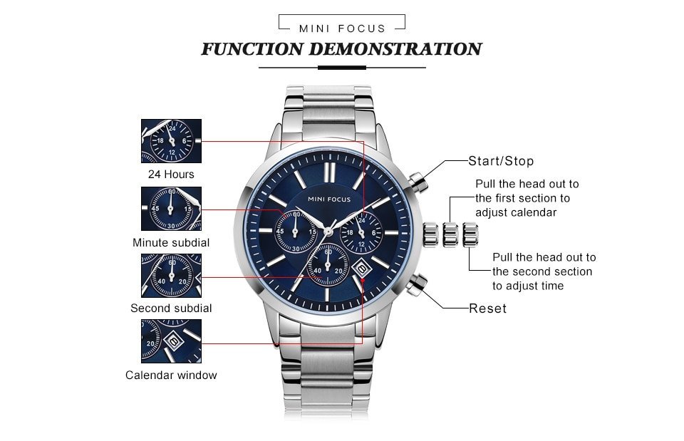 Montre Quartz pour hommes classique Business marque de luxe bracelet en acier inoxydable 3 sous cadran 3 Montre Quartz pour hommes classique Business marque de luxe bracelet en acier inoxydable 3 sous cadran 3