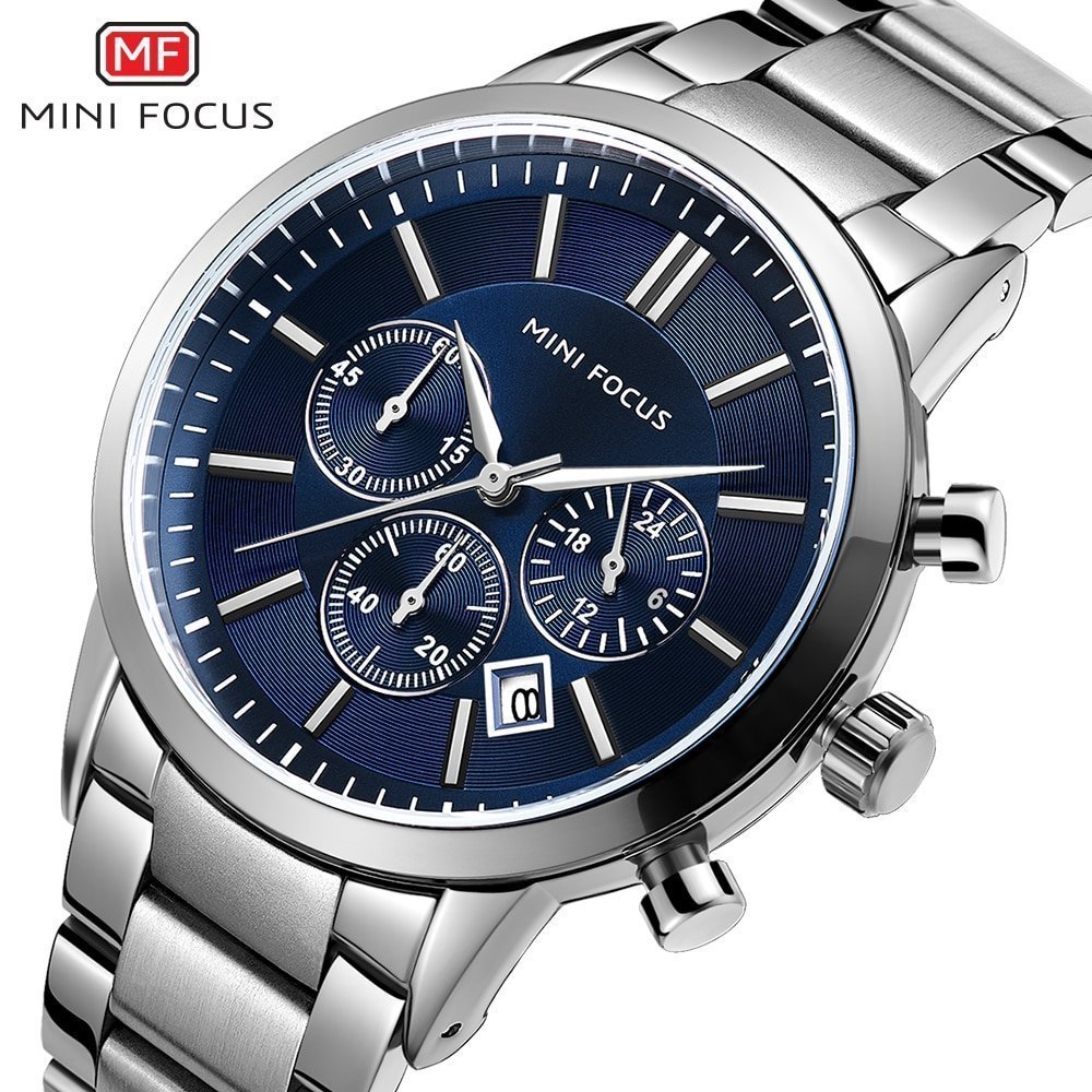 Montre Quartz pour hommes classique Business marque de luxe bracelet en acier inoxydable 3 sous cadran Montre Quartz pour hommes classique Business marque de luxe bracelet en acier inoxydable 3 sous cadran