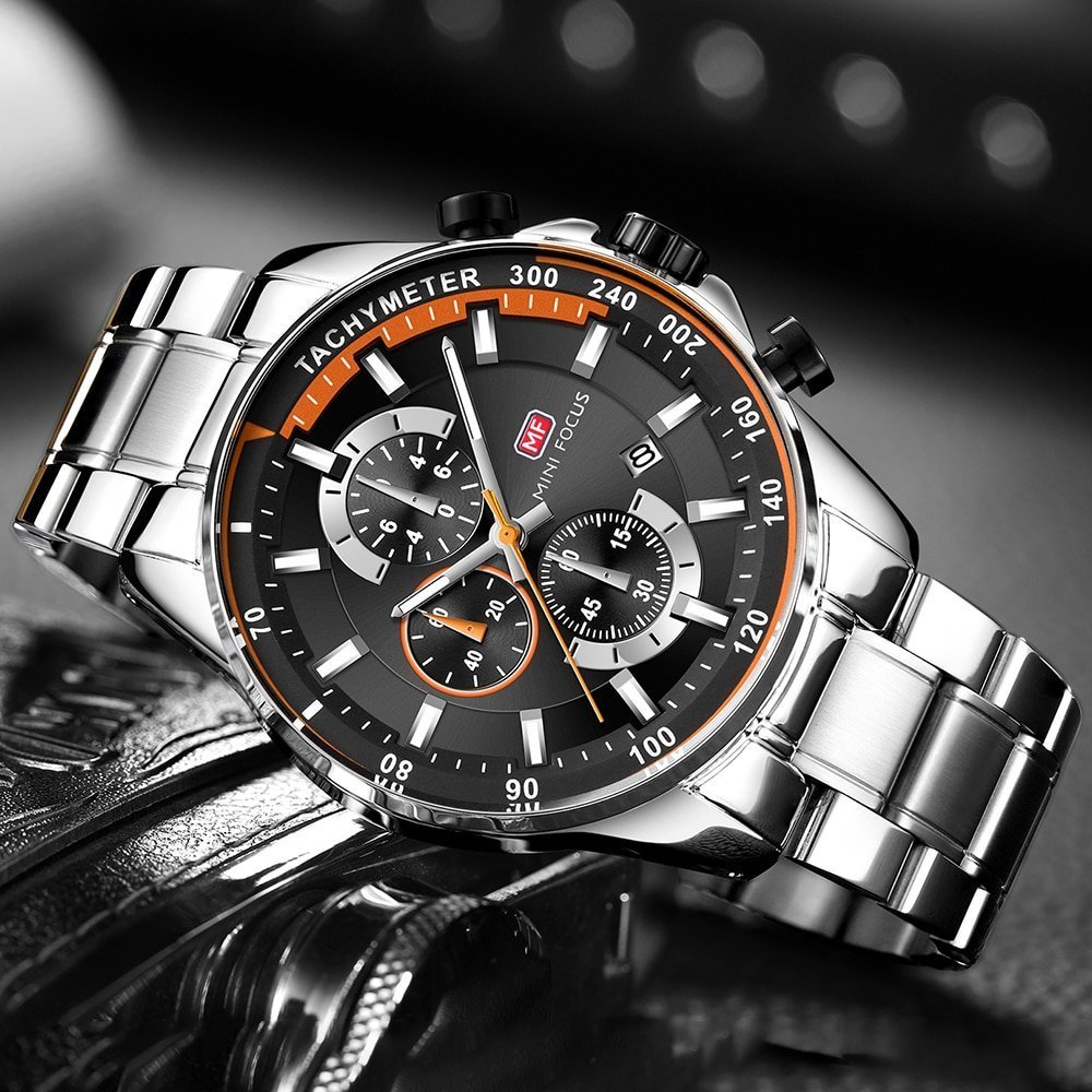 Montre Quartz pour hommes classique marque de luxe 3 sous cadrans affichage de la Date mode 1 Montre Quartz pour hommes classique marque de luxe 3 sous cadrans affichage de la Date mode 1