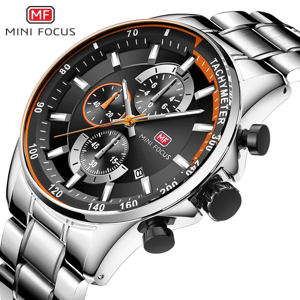 Montre Quartz pour hommes classique marque de luxe 3 sous cadrans affichage de la Date mode