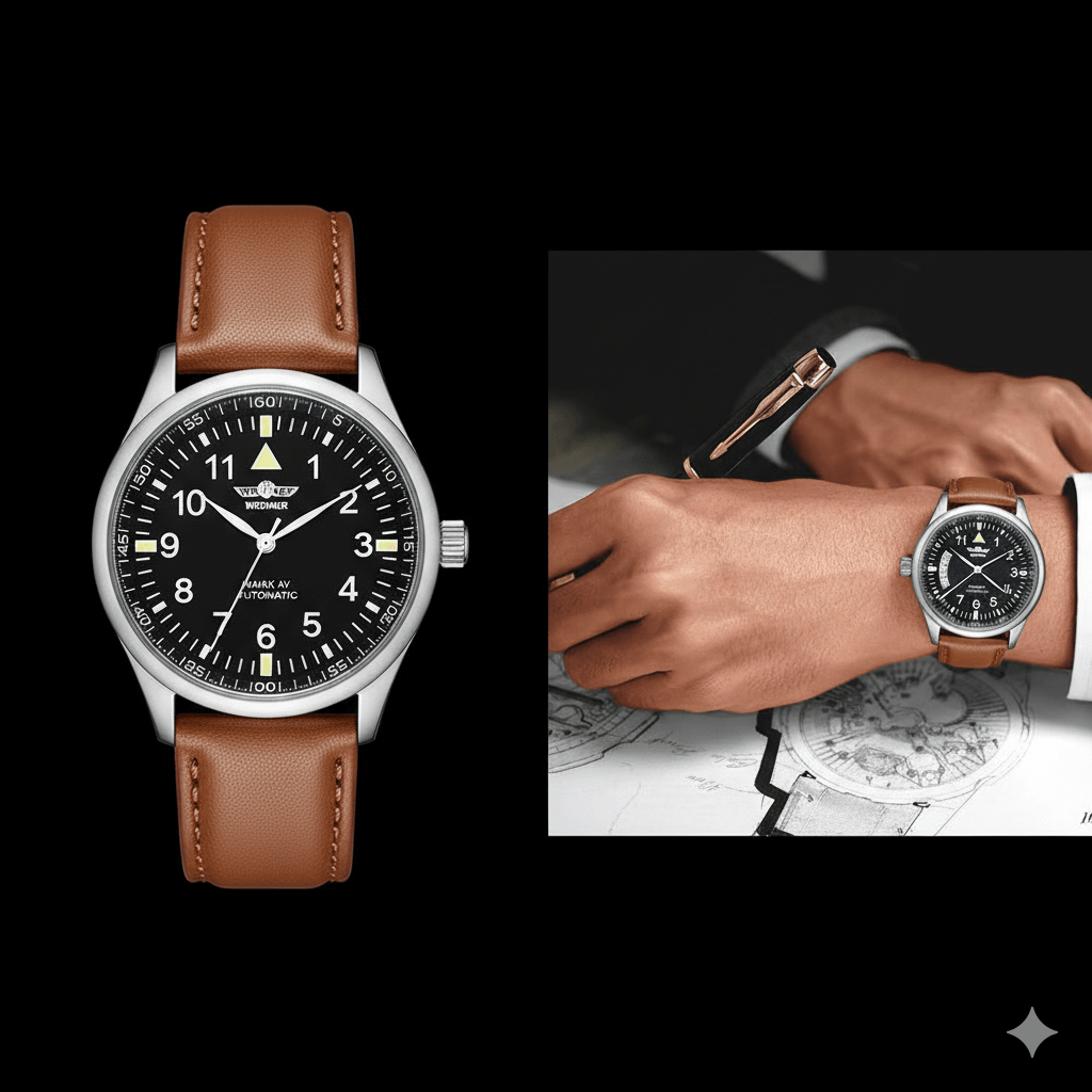 Montre WINNER Homme WN01 Matière Cuir et Acier Montre mécanique 4