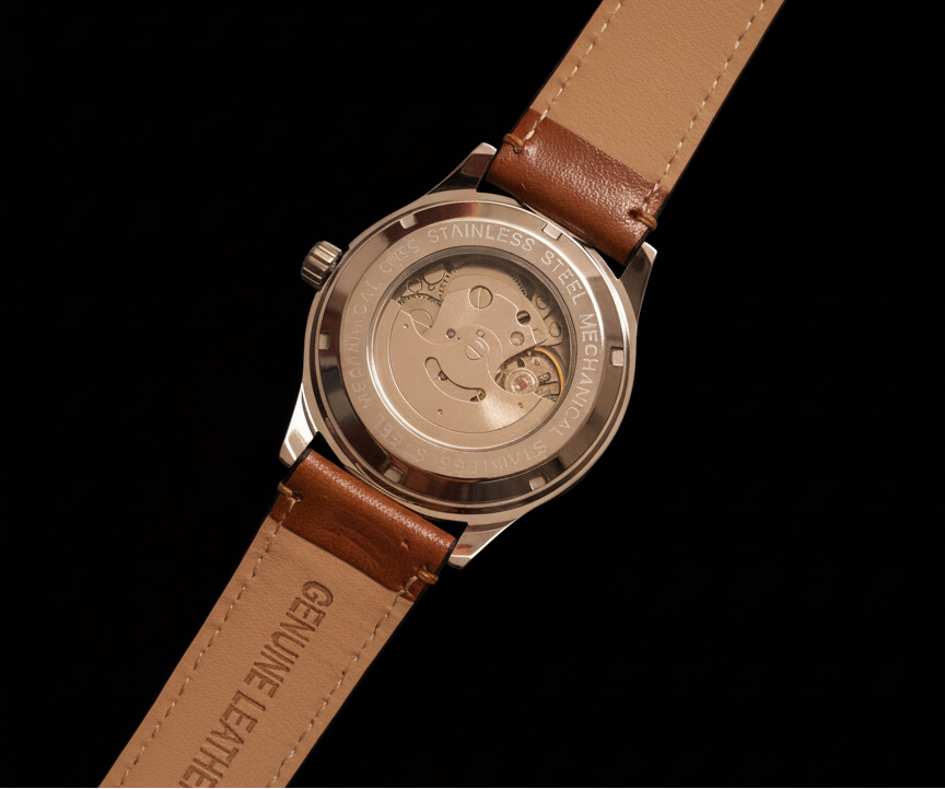 Montre WINNER Homme WN01 Matière Cuir et Acier Montre mécanique 7