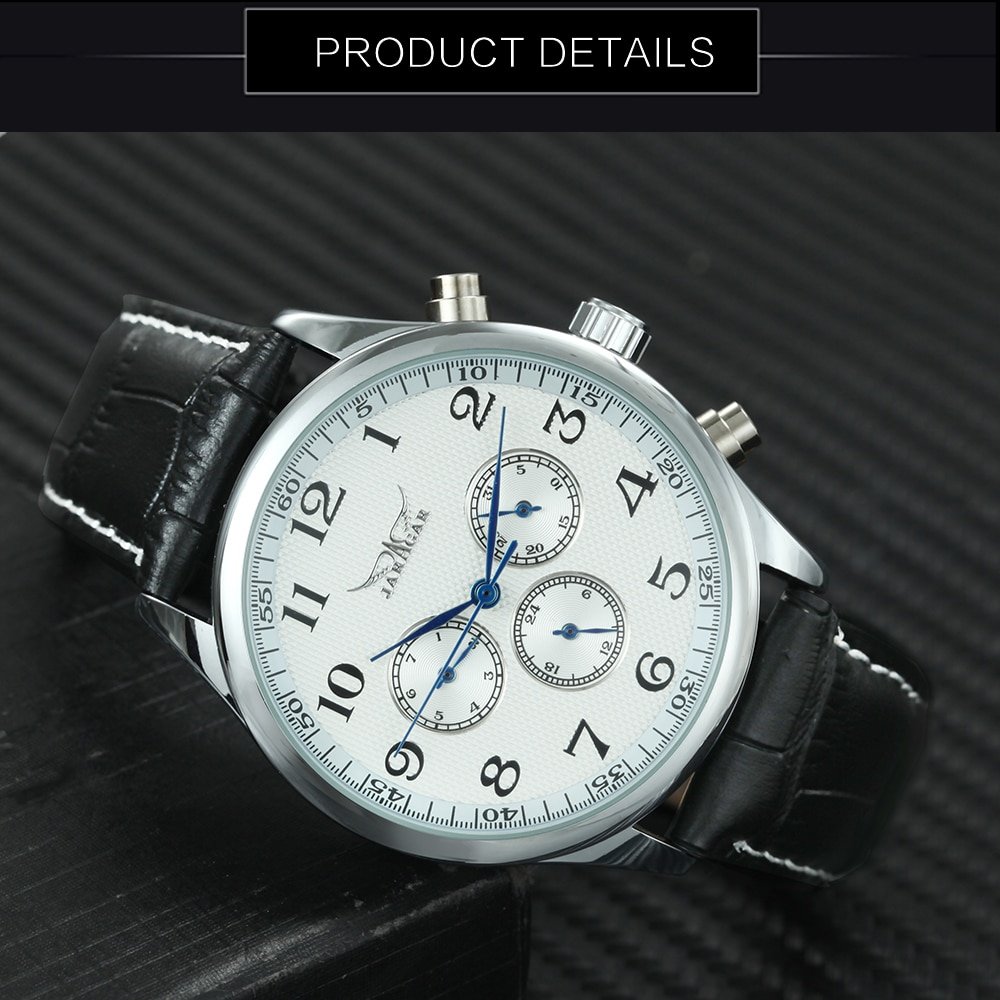 Montre automatique m canique pour hommes marque de luxe styliste tendance 3 sous cadrans num ro 1 Montre automatique m canique pour hommes marque de luxe styliste tendance 3 sous cadrans num ro 1