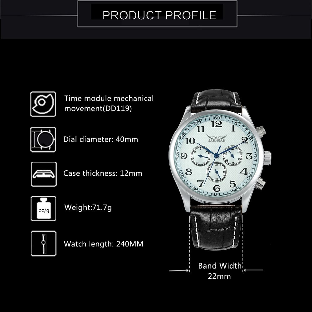 Montre automatique m canique pour hommes marque de luxe styliste tendance 3 sous cadrans num ro 3 Montre automatique m canique pour hommes marque de luxe styliste tendance 3 sous cadrans num ro 3