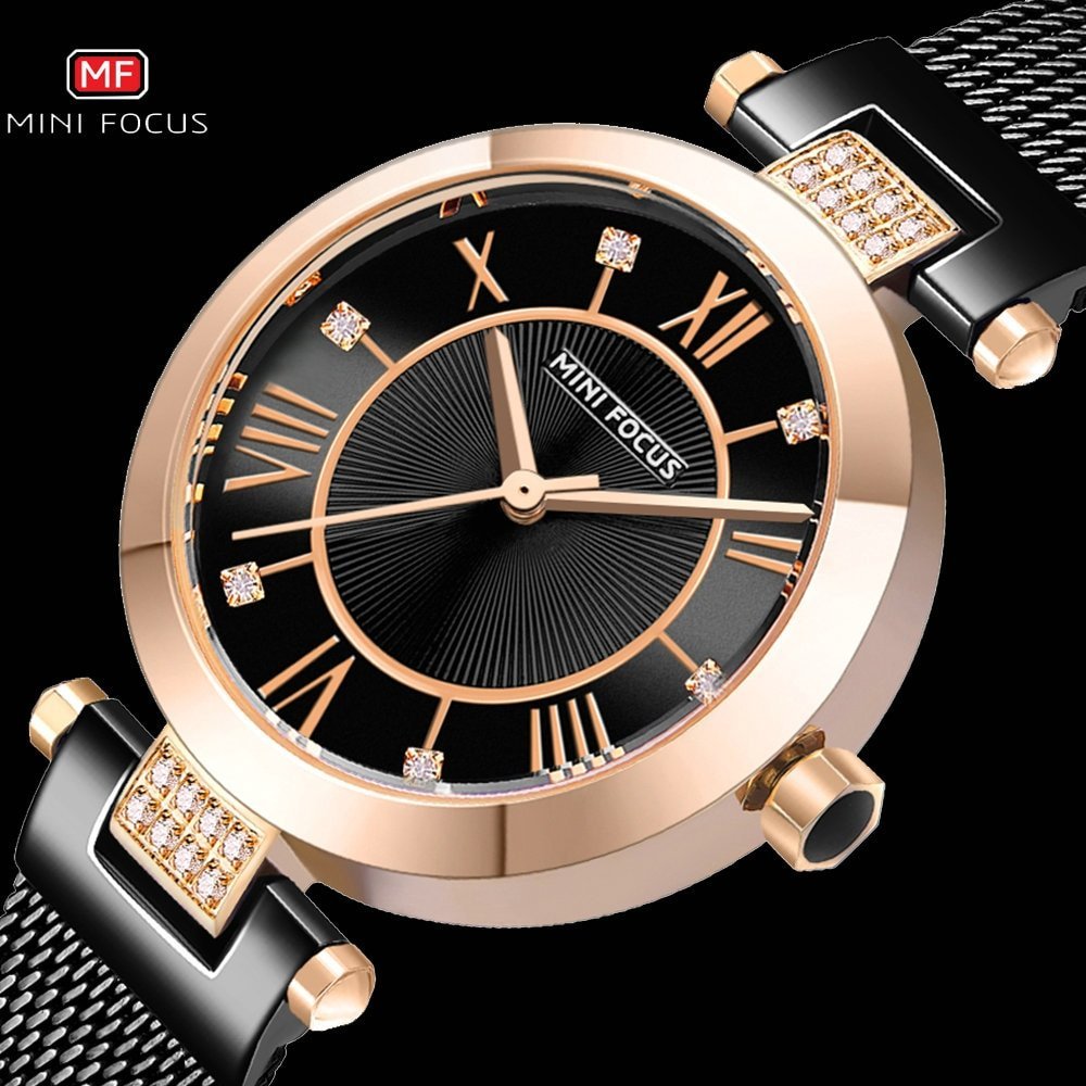 Montre de luxe pour femmes Top marque minimaliste l gante maille en cristal zegarek damski MINI