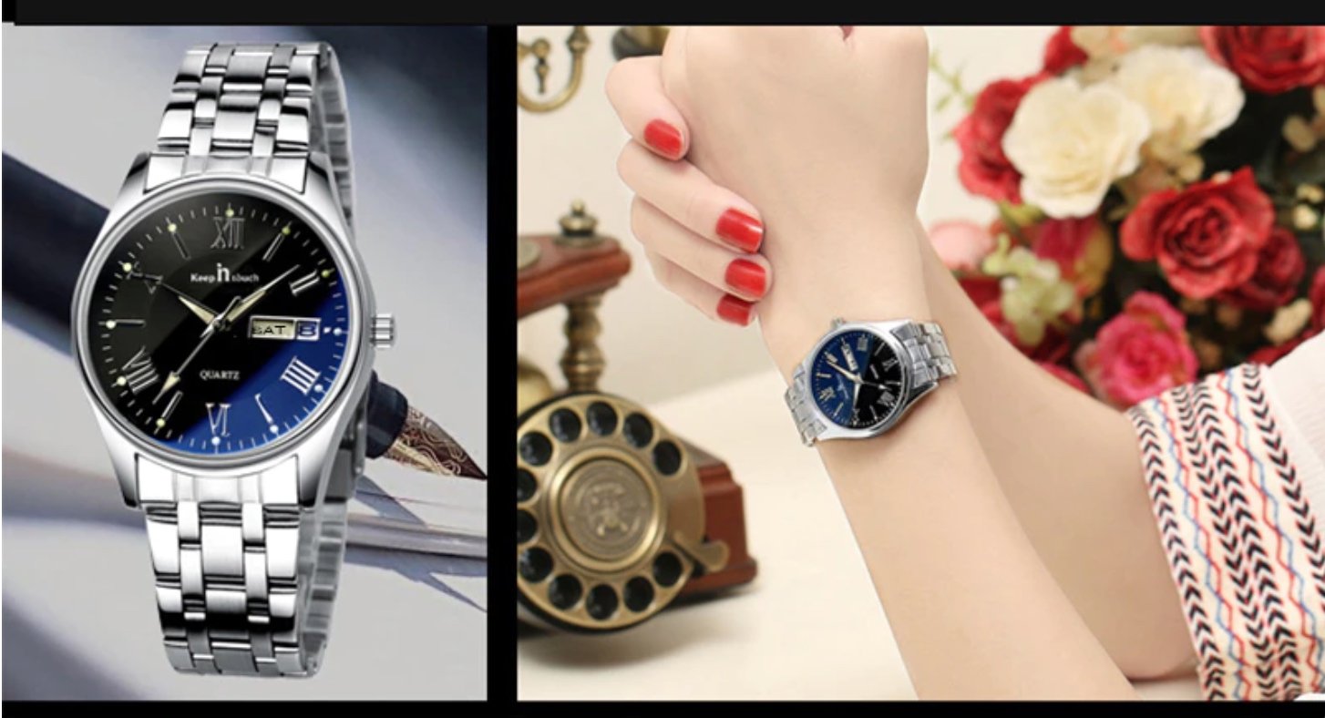 Montres pour Couple KEEP IN TOUCH KT02 Deux Montres pour Amoureux Cadeau de Mariage 1 Montres pour Couple KEEP IN TOUCH KT02 Deux Montres pour Amoureux Cadeau de Mariage 1