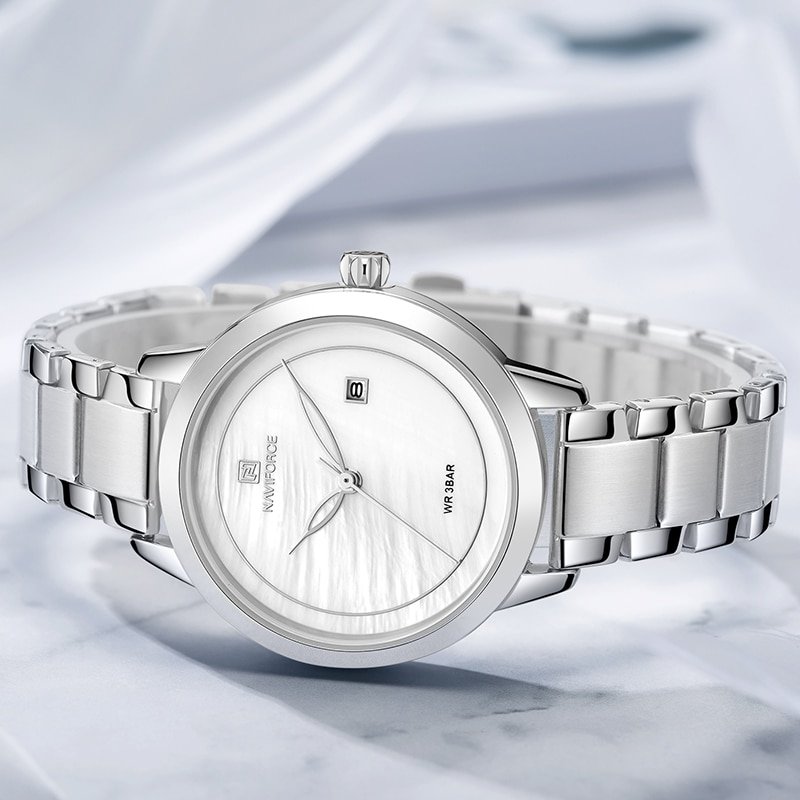 NAVIFORCE Montre bracelet tanche pour femmes marque de luxe Quartz la mode 4