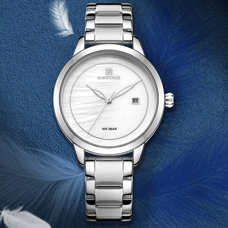 NAVIFORCE Montre bracelet tanche pour femmes marque de luxe Quartz la mode 5