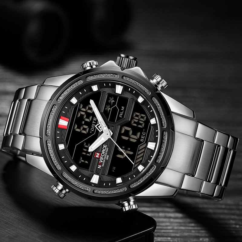 NAVIFORCE montre bracelet de sport pour homme marque de luxe Quartz num rique militaire enti rement 1