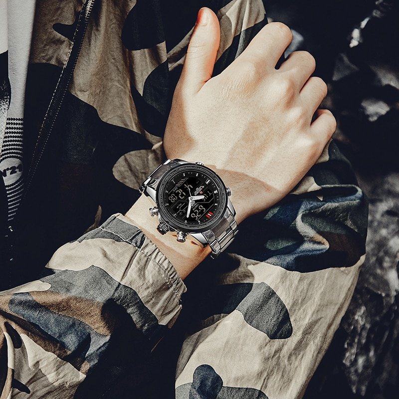 NAVIFORCE montre bracelet de sport pour homme marque de luxe Quartz num rique militaire enti rement 3