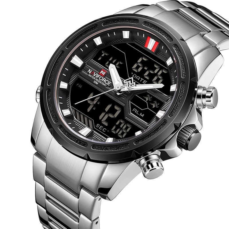 NAVIFORCE montre bracelet de sport pour homme marque de luxe Quartz num rique militaire enti rement 5