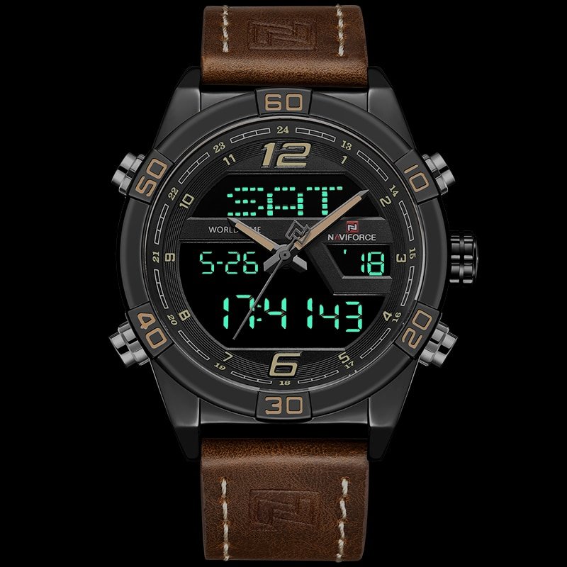 NAVIFORCE montre bracelet num rique Quartz pour hommes marque de luxe Sport la mode horloge militaire 1