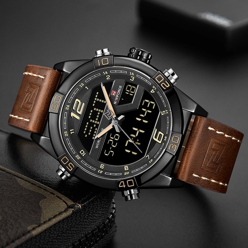 NAVIFORCE montre bracelet num rique Quartz pour hommes marque de luxe Sport la mode horloge militaire 2
