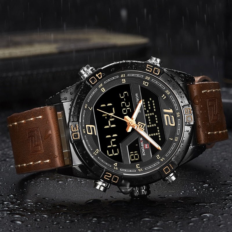 NAVIFORCE montre bracelet num rique Quartz pour hommes marque de luxe Sport la mode horloge militaire 4