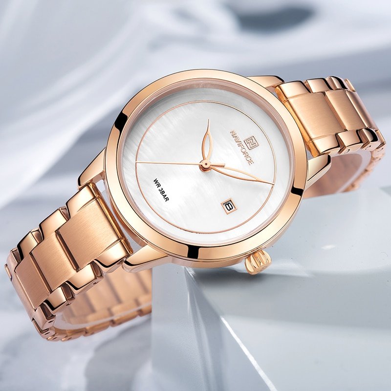NAVIFORCE montre bracelet tanche Quartz pour femmes marque de luxe Simple mode d contract 2 NAVIFORCE montre bracelet tanche Quartz pour femmes marque de luxe Simple mode d contract 2