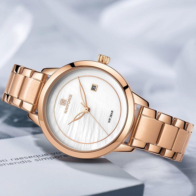 NAVIFORCE montre bracelet tanche Quartz pour femmes marque de luxe Simple mode d contract 3 NAVIFORCE montre bracelet tanche Quartz pour femmes marque de luxe Simple mode d contract 3