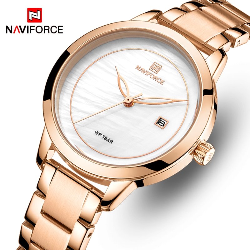 NAVIFORCE montre bracelet tanche Quartz pour femmes marque de luxe Simple mode d contract
