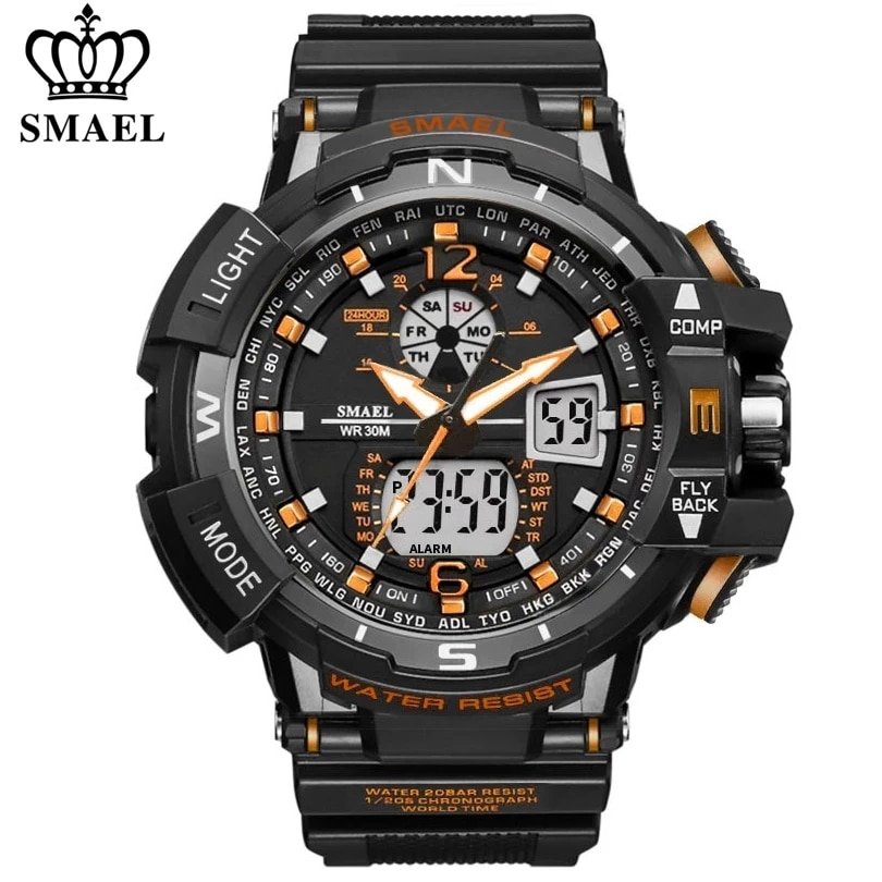 SMAEL montre de Sport pour hommes montre bracelet Quartz num rique LED marque de luxe 2021