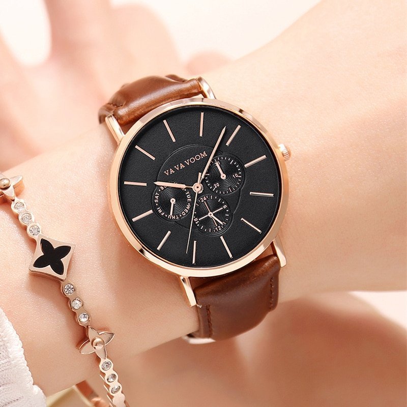 VA VA VOOM montre Quartz pour femmes mode Vestido d contract montre bracelet pour dames Vintage