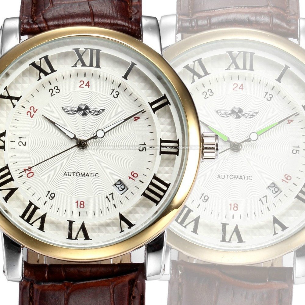 WINNER montre bracelet en cuir pour homme analogique m canique calendrier militaire cadran romain 2 WINNER montre bracelet en cuir pour homme analogique m canique calendrier militaire cadran romain 2